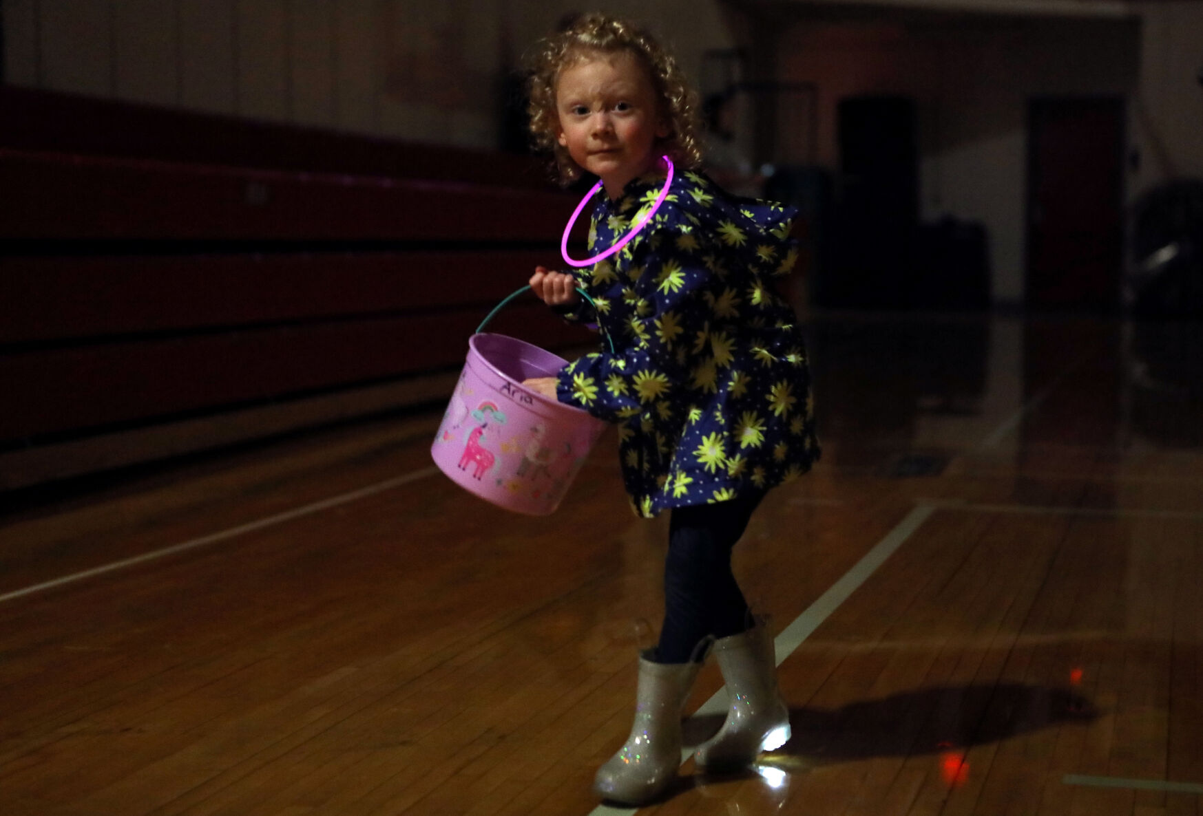 Aria Sunfield searches for eggs